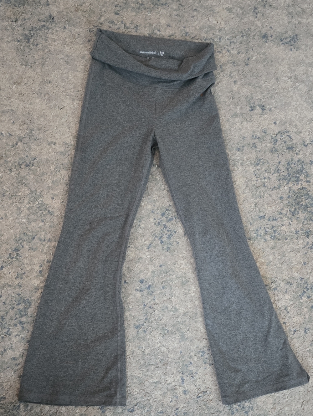 abercrombie kids Charcoal Fold-Over Waist Yoga Leggings